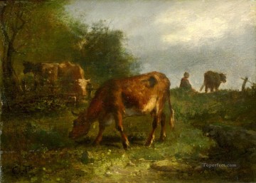  Cattle Art Painting - troyon cattle